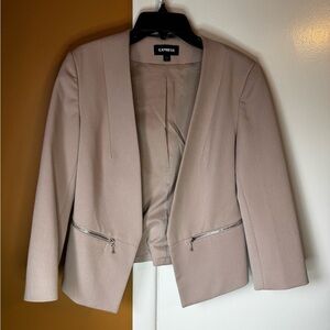 Express Blazer Jacket in Light Taupe Pink